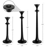 Black Iron Taper Candle Holder - Set of 3 Decorative Candle Stand
