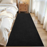 ISEAU 2x4 Soft Runner Rug for Hallway, Washable and Non-Slip, Black