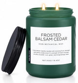M&SENSE Frosted Balsam Cedar Classic Christmas Tree Scented Candle 19.4oz