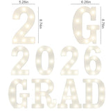 Graduation Decorations 2026 Deals-8 LED Long Marquee Light Up Letters 'Grad 2026' - Graduation Party Decor for Kindergarten Preschool High School College Graduation