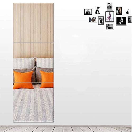 Wall Hanging Mirror Simple Floor Mirror Dual-use Fitting Mirror Full-Length Mirror Floor Mirror DIY Stitching Paste 30cmX30cm AN1021 910