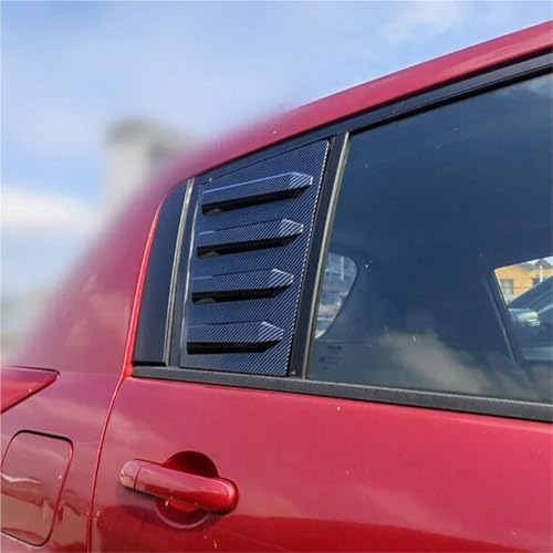 Compatible with Tiida 2005-2010 Versa 2007-2012 Hatchback ABS Carbon Fiber Car Rear Window Louver Cover Exterior