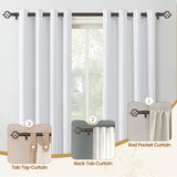 KAMANINA Bronze Curtain Rod 32 to 58 Inch(2.6-4.8ft), Adjustable Curtain Rods for Windows 28 to 48 Inch, 3/4 Inch Splicing Drapery Rods with Twisted Cage Finial (Pack of 2)