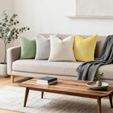 Mecatny Corduroy Throw Pillow Covers 24x24 Set of 2 Sundress Yellow