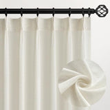 96 Inches Long Pinch Pleated Semi Sheer Curtains,Natural Linen Blended Light Filtering Window Curtains 96 Length 2 Panels for Living Room Bedroom Pinch Pleat Drapes with Hooks 2 Panels 40" Wx96 L