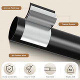 OLV Black Curtain Rod 36 to 91 Inch, 1 Inch Adjustable Modern Curtain Rods for Windows, Decorative Heavy Duty Window Treatment Rods with End Cap Finials, Telescopic Splicing Drapery Pole, Easy Install