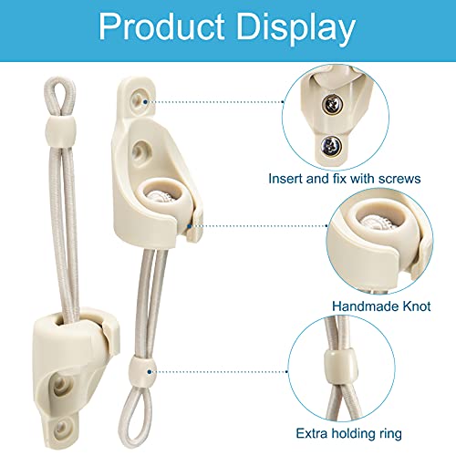 Bunge kit, General Replacement and Installation Accessories for Indoor/Outdoor Plastic Sunshade Curtains and Roller Blinds (Beige)
