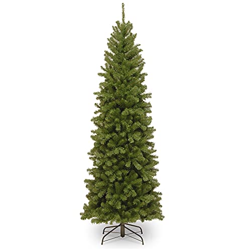 National Tree Company 6.5 ft Unlit North Valley Spruce Slim Artificial Christmas Tree, 832 Tips, Includes Stand, Green