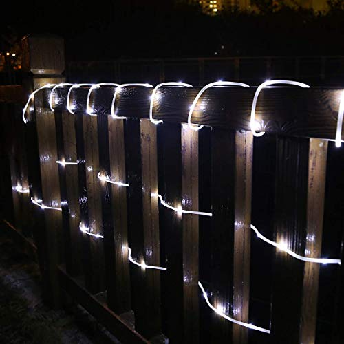 Lighting EVER Plug in Rope Lights with Small Tube, 1/4 in Pencil-Size, 100 LED Copper Wire String Lights in 33 ft Tube, Cool White 6000K, Thin Light Rope for Railing, Fence, Balcony, Not Connectable