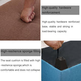 Wooden Storage Ottoman with Lock - Stylish Rectangular Pouf for Bedroom and Entryway Ample Storage Space Privacy Protection Elegant Brown Design