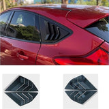 Fit for Ford Focus Rear Window Shutter Available 2012-2018 Hatchback Side Vents Shutter Cover Trim Exterior A Pair(Glossy Black B)