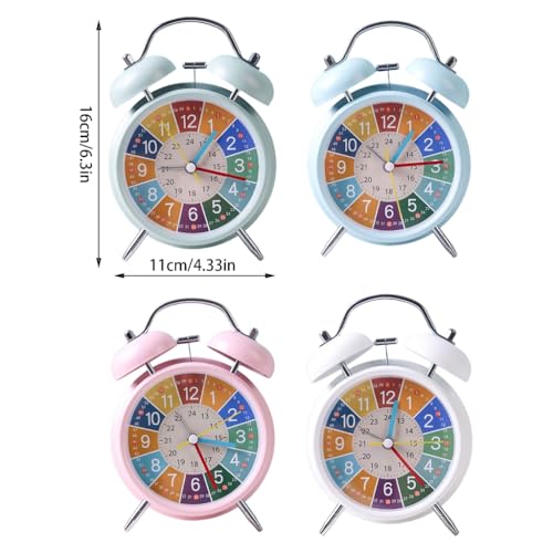 Classical Loud Alarm Clock with Double Belled Pattern with Backlight for Hard of Hearing in Stylish Matte