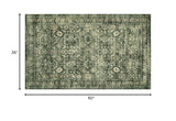 3x5 Area Rugs for Entryway, Washable Bedroom Rug, Grayish Green