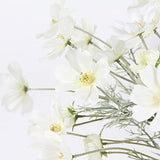 2 Pcs Artificial Fake Flowers Plants Cosmos Silk Flower Arrangements Wedding Bouquets Decorations Plastic Floral Table Centerpieces for Home Kitchen Garden Party Decor Approx 23.6'' High - White