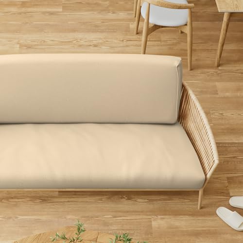 Twin Futon Cover, Armless Stretch Futon Slipcover Armless Sofa Cover Furniture Protector, Washable Zippered Futon Couch Cover for Adults Kids and Pets, Jackknife Rv Sofa Covers, Ivory