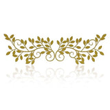 ESTART 2 Pieces Metal Tree Leaf Wall Decor Vine Olive Branch Leaf Wall Art Wrought Iron Scroll Sculptures for Above the Bed, Living Room, Bedroom, Hallway, Indoor and Outdoor Decoration (Gold)