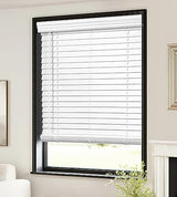 LazBlinds 2-inch Cordless Faux Wood Blinds with Royal Valance, Room Darkening Horizontal Window Blinds, Inside Mount Blinds for Windows - Fit for Window 34.625" W x 36" H - White