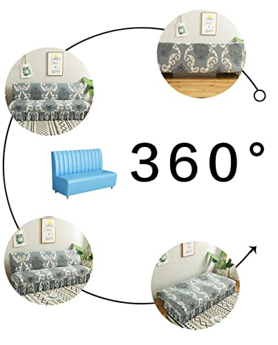 YOPOIY Armless Polyester Futon Cover Highly Stretch Futon Slipcover with Skirt Ruffled Stain Resistant Washable Armless Sofa Bed Cover -22-180-200cm