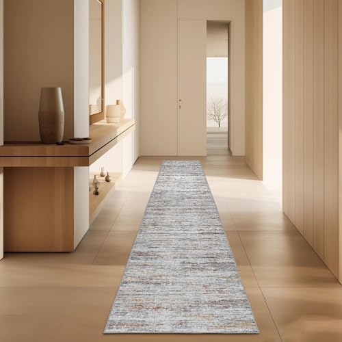 Kitchen Runner Rug 2x12 Runners Rug for Hallways Non-Slip,Long Abstract Rug Runners,Stain Resistant Soft Washable 12 ft Runner Rugs,Ultra-Thin Carpet for Entryway,Dining,Laundry Room