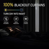 ChrisDowa 100% Blackout Pure White Solid Curtains 63 Inches Long 2 Panels for Bedroom Living Room,Farmhouse Room Darkening Thermal Insulated Soundproof Grommet Top Window Treatment Drapes,52x63