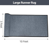 MYOYAY Carpet Runner, 3ft x 10ft Hallway Runner with PVC Non-Slip Backing Indoor Outdoor Floor Mat Area Rugs for Kitchen Balconies Living Room Dining Room Decks Patio (Gray)