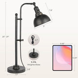 VONLUCE Rustic Desk Lamp Bronze Adjustable, Industrial Style Metal Task Lamps 25"-29", Vintag – lifestyle view