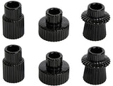 Vixdonos Taper Glass Candlestick Holders Tealight Candle Holders for Table Centerpieces, Wedding Decor and Dinner Party (6 Pcs, Black)