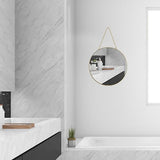 YCHMIR 11.8-inch Small Round Wall Mirror, Gold Bathroom Mirror