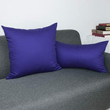 6 Pack Decorative 100% Cotton Pillow Covers Square Cushion Cover Solid Christmas DIY Throw Pillowcase for Home Bed Sofa Thanksgiving Day,Dark Blue,6 Pack-20" x 20"/50x50cm