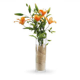 WGVI Quality Thick Weighted Clear Cylinder Glass Vases, 4" W x 12" H, Flower Arrangement Floating Candle Holders Wedding Centerpieces Terrarium Planter Floral Countertop Storage Container, 1 Piece