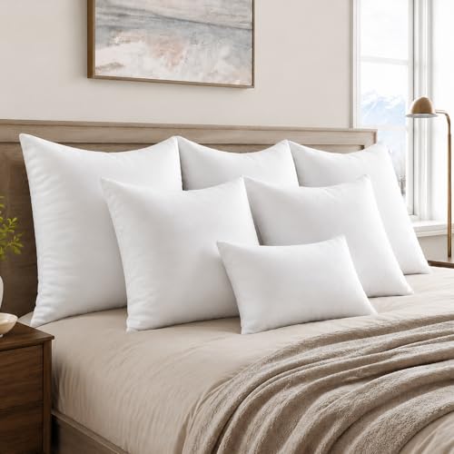 MIULEE 26x26 Euro Pillow Inserts 2 Pack, Throw Pillows for Couch Bed