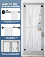 4 Pack Magnetic Curtain Rod for Metal Doors, French Door Curtain Rods Adjustable from 17 to 30 Inch, 3/8 Inch Diameter, Magnetic Cafe Curtains Rod, No Tool and Easy Installation, Black