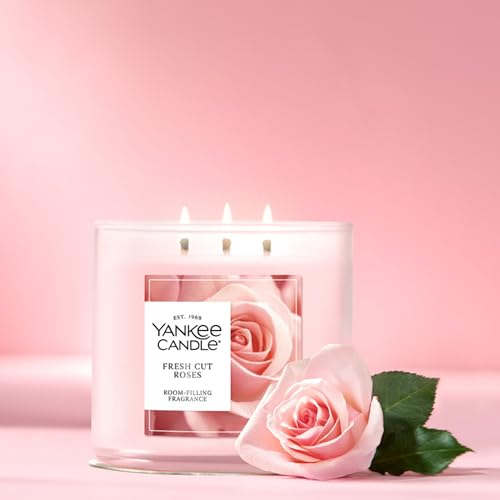 Yankee Candle Fresh Cut Roses Scented Candle, 14.5oz 3-Wick