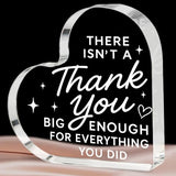 Thank You Gifts for Women Men, Thank You Plaque for Teacher, Nurse, Coworkers, Volunteer, Boss, Employee, Teacher Appreciation Gifts, Nurse Gifts, Employee Appreciation Gifts, Acrylic Heart Plaque