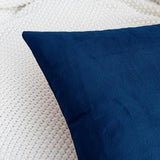 HWY 50 Navy Blue Throw Pillow Covers Velvet 18x18 Inch Pack of 2