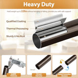 TONIAL Bronze Curtain Rod 32 to 86 Inches, 7/8 Adjustable Curtain Rods for Windows 20 to 82 Inches, Splicing Drapery Rods Heavy duty with Netted Texture Finials
