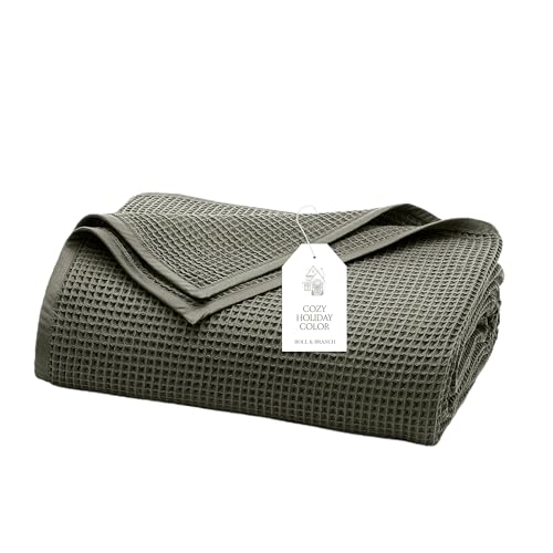 BOLL & BRANCH Waffle Bed Blanket - Twin/Twin XL, Juniper