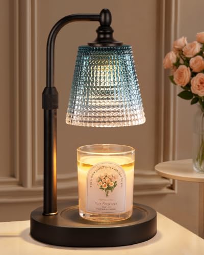Candle Warmer Lamp with Timer,Birthday Gifts for Women  Home Decor Blue