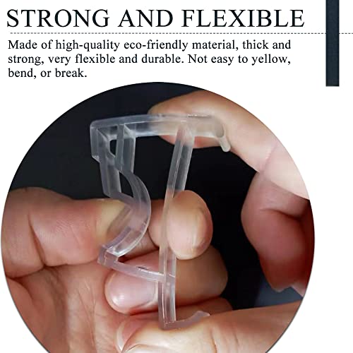 Valance Clips, 2 Inch Clear Blind Clips for Wood or Faux Wood Horizontal Blinds Valance (12 Pieces)