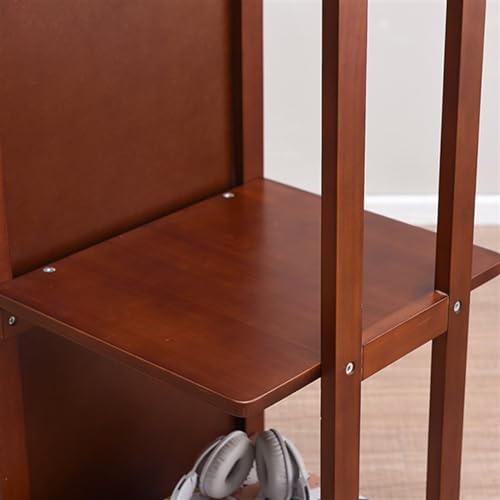 Decorative Full-Length Dressing Mirror, Bedroom Rotating Floor, Multi-Functional Solid Wood Storage Fitting for Living Room