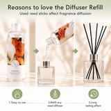 Reed Diffuser Essential Oil Refill Gardenia Floral - 200ml Scented Oil for Home Aromatherapy Bedroom Decor