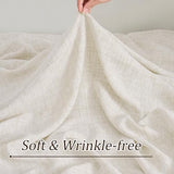 RAIN CITY Extra Long Pleated Sheer Curtains 144 Inches Long 12 Feet Length, Memory Trained Luxury Drapes for Tall Window Thick Linen Textured Cream Light Filtering Privacy Neutral Panels Set of 2