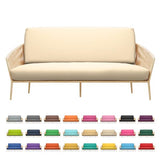 Twin Futon Cover, Armless Stretch Futon Slipcover Armless Sofa Cover Furniture Protector, Washable Zippered Futon Couch Cover for Adults Kids and Pets, Jackknife Rv Sofa Covers, Ivory