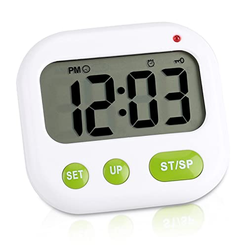 Alarm Clock, Digital Vibration LCD Timer with Backlight for Kitchen Use
