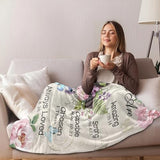Christian Gifts for Women, Christian Blanket 60"x50", Christian Gift with Flowers, Birthday Gifts for Women, Religious Gifts for Daughter, Mom Sister, Friends Inspirational Throw Blankets