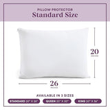 CirclesHome Pillow Protectors 2 Pack Standard Zippered - 100% Cotton Breathable Pillowcases - Protects Pillows from Dirt, Dust and Debri (Standard - Set of 2 - 20x26)