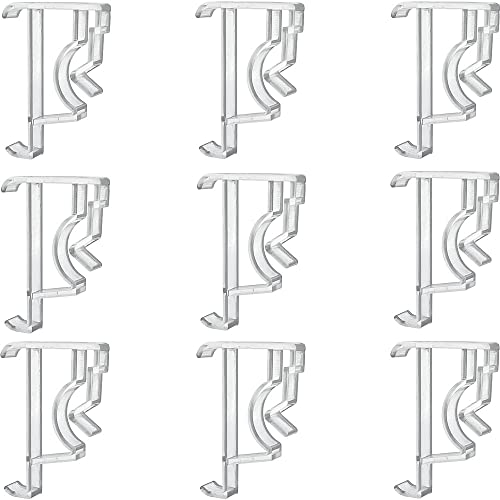 Valance Clips 10pcs 2inch Clear Plastic Hidden Retainer Holder for Window Blind Valance,Horizontal Faux & Wood Blinds Parts