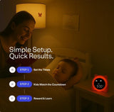 LIVEVIE Pali Kids Sleep Training Clock with Visual Countdown Ring, Reward Drawer, Night Light, Sound Machine, App Control, Custom Routines, Battery Backup, OK to Wake Toddler Alarm