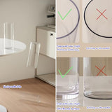 Acrylic Cylinder Plastic Vase for Centerpiece, Unbreakable Hurricane Tall Large Plastic Vases for Proposals Wedding, Hydroponic Decor Base Set of 2 with DIY Stickers(D 4" + D 4.8" X H 12" Clear)