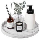Silicone Bathroom Tray Coffee Table Decor Perfume Organizer, 11" Marble